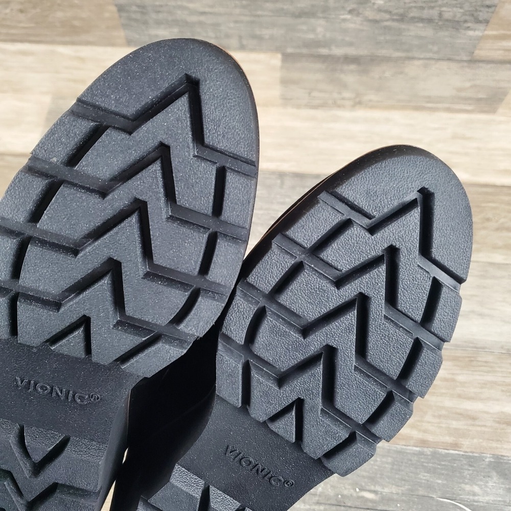Vionic Willa Wedge Womens Loafer Sz 9 M Comfort Black Suede Leather Slip-On Shoe - Picture 11 of 12
